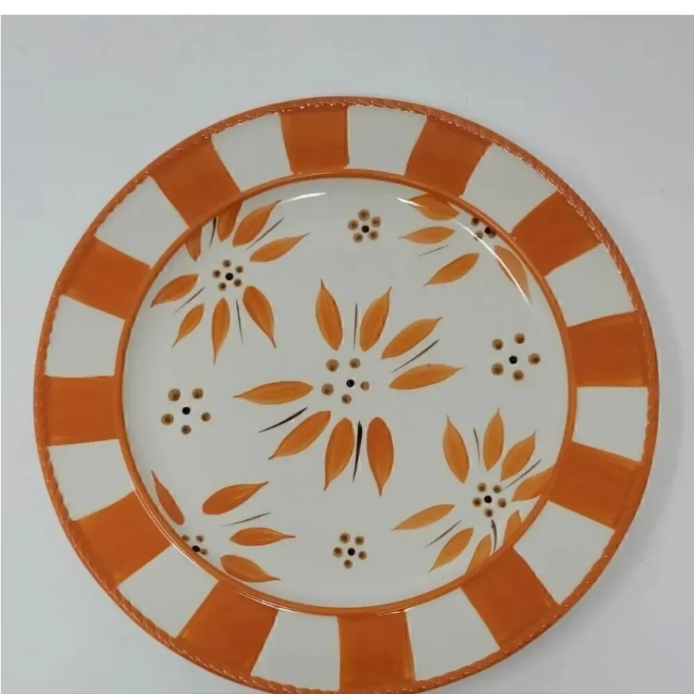 Temptations Plates Bowl Mug by Tara Old World Orange Ovenware Set Of Five!